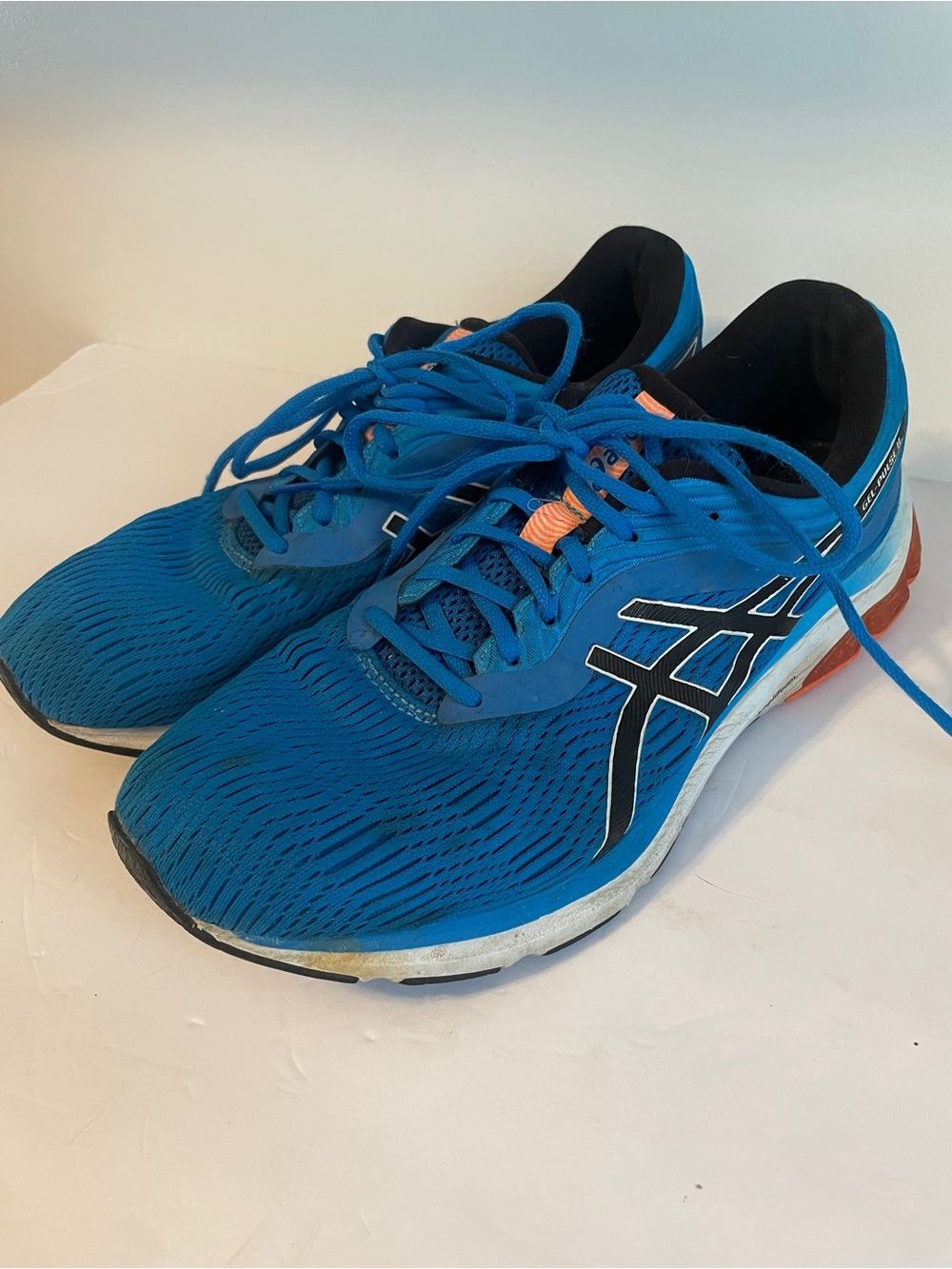 Asics Blue Athletic Running Shoes with Black Logo